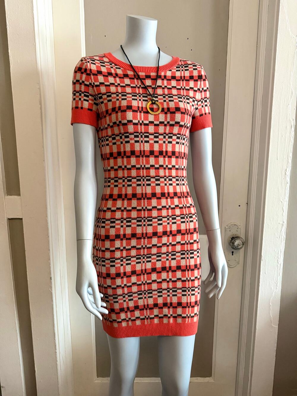 FOREVER 21 Orange/Brown Knit Sweater Dress sz 2